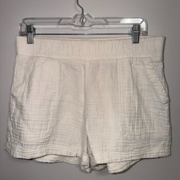 GAP Cream Gauze Lounge Shorts Women’s Medium Elastic Waist Casual - Picture 2 of 5